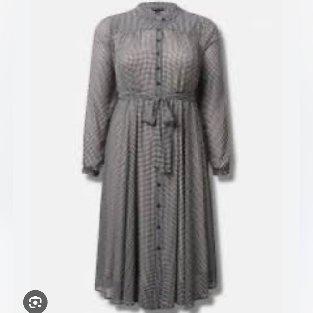 NWT Torrid Midi Chiffon Shirtdress with Matching Belt
